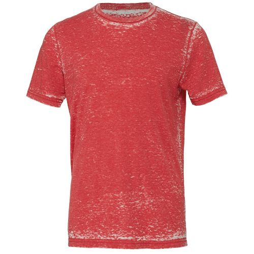 Bella Canvas Unisex Polycotton Short Sleeve T-Shirt Red Acid Wash